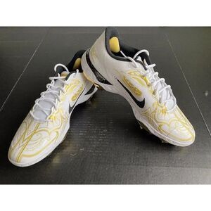 Nike Alpha Huarache Elite 3 Low PRM Gold Baseball Cleat CV3553-101 Men's Size 15